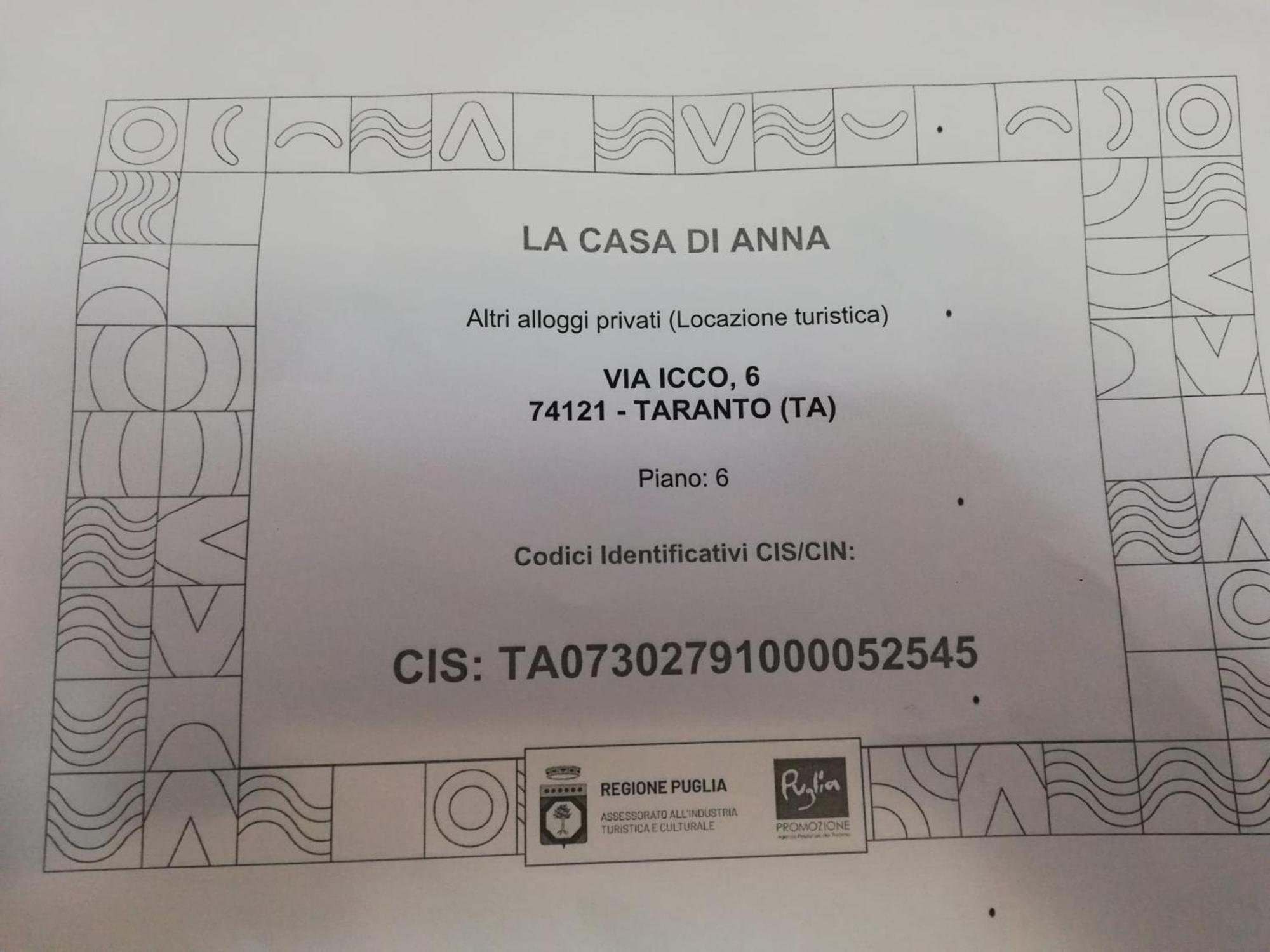 La Casa Di Anna Daire Taranto Dış mekan fotoğraf